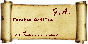 Fazekas Amáta névjegykártya